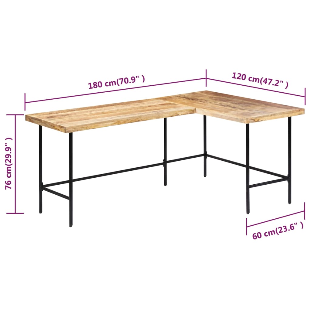 Γραφείο 180 x 120 x 76 εκ. από Μασίφ Ξύλο Μάνγκο