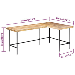 Γραφείο 180 x 120 x 76 εκ. από Μασίφ Ξύλο Μάνγκο