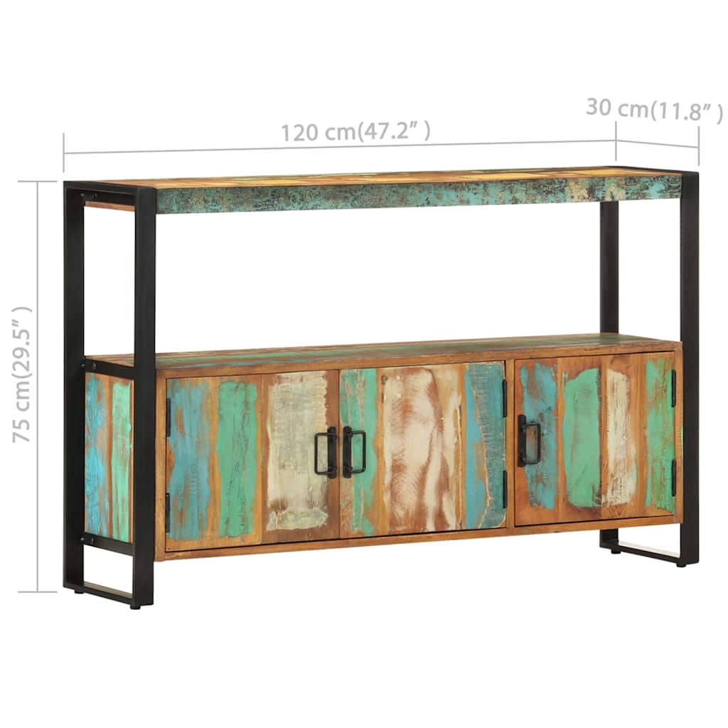 Κονσόλα 120 x 30 x 75 εκ. από Μασίφ Ανακυκλωμένο Ξύλο - PAKOBAZAAR