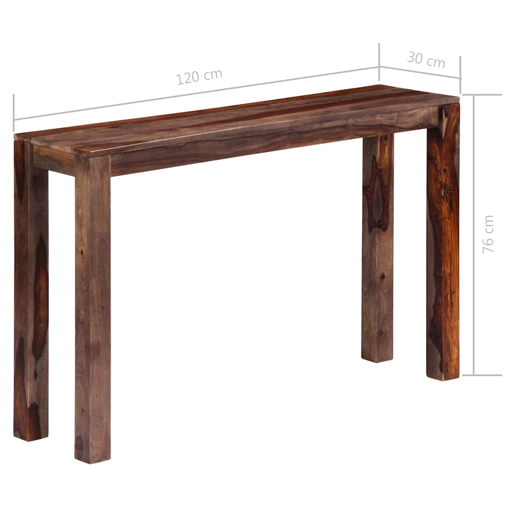 Κονσόλα Τραπέζι Γκρι 120 x 30 x 76 εκ. από Μασίφ Ξύλο Ακακίας