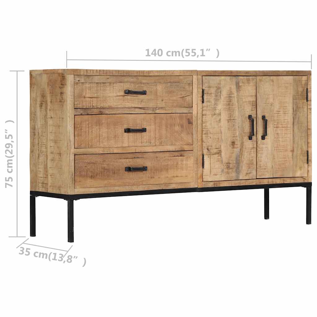 Μπουφές 140 x 35 x 75 εκ. από Μασίφ Ξύλο Μάνγκο - Pakobazaar