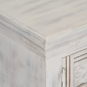 Έπιπλο Τηλεόρασης Λευκό 120 x 30 x 40 εκ. από Μασίφ Ξύλο Μάνγκο