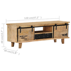 Έπιπλο Τηλεόρασης 120 x 30 x 40 εκ. από Μασίφ Ξύλο Μάνγκο - PAKOBAZAAR