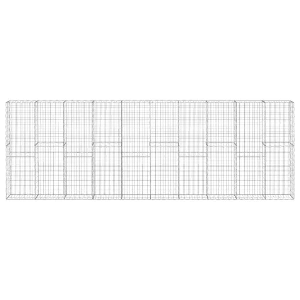 Συρματοκιβώτιο Τοίχος 600x30x200 εκ. Γαλβαν.Χάλυβας + Καλύμματα - PAKOBAZAAR