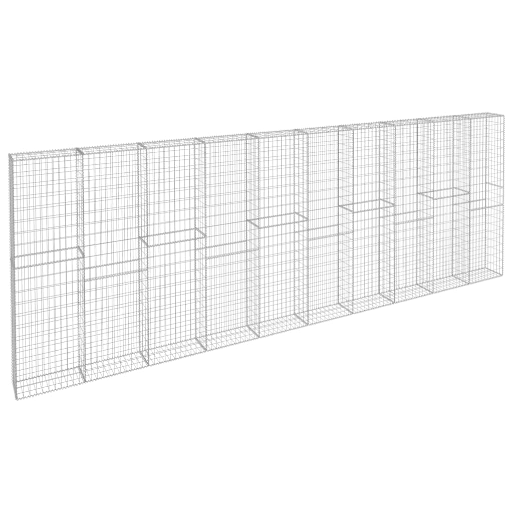 Συρματοκιβώτιο Τοίχος 600x30x200 εκ. Γαλβαν.Χάλυβας + Καλύμματα - PAKOBAZAAR