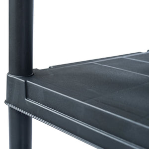 Ραφιέρες 2 τεμ. Μαύρες 60 x 30 x 138 εκ. Πλαστικές - PAKOBAZAAR