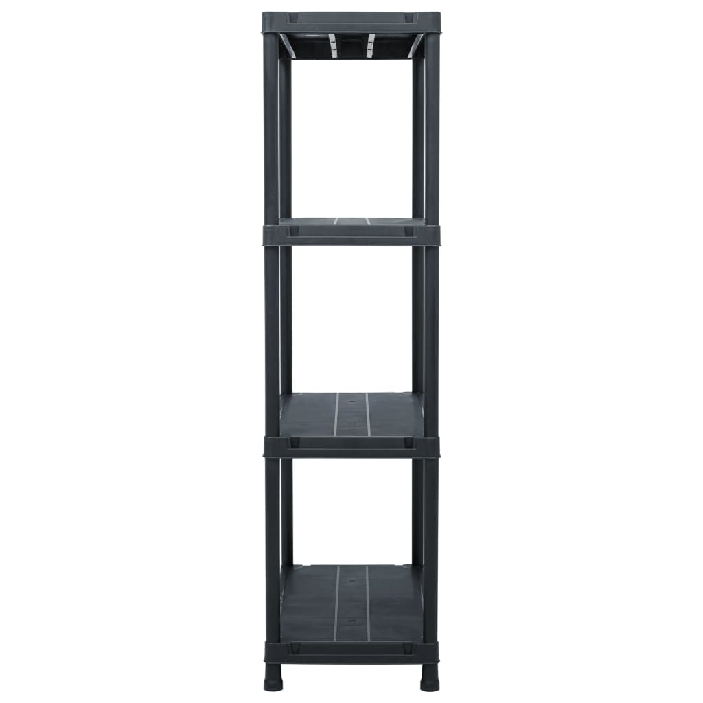 Ραφιέρες 5 τεμ. Μαύρες 60 x 30 x 138 εκ. Πλαστικές - PAKOBAZAAR