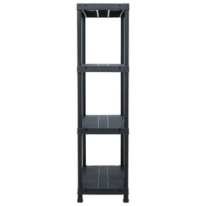 Ραφιέρες 5 τεμ. Μαύρες 60 x 30 x 138 εκ. Πλαστικές - PAKOBAZAAR