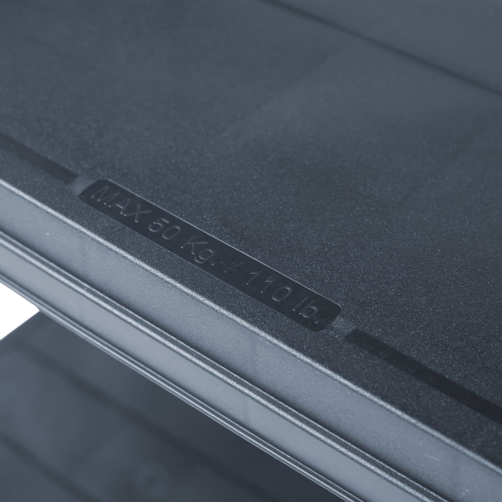 Ραφιέρες 2 τεμ. Μαύρες 250 κ. 80 x 40 x 180 εκ. Πλαστικές - PAKOBAZAAR