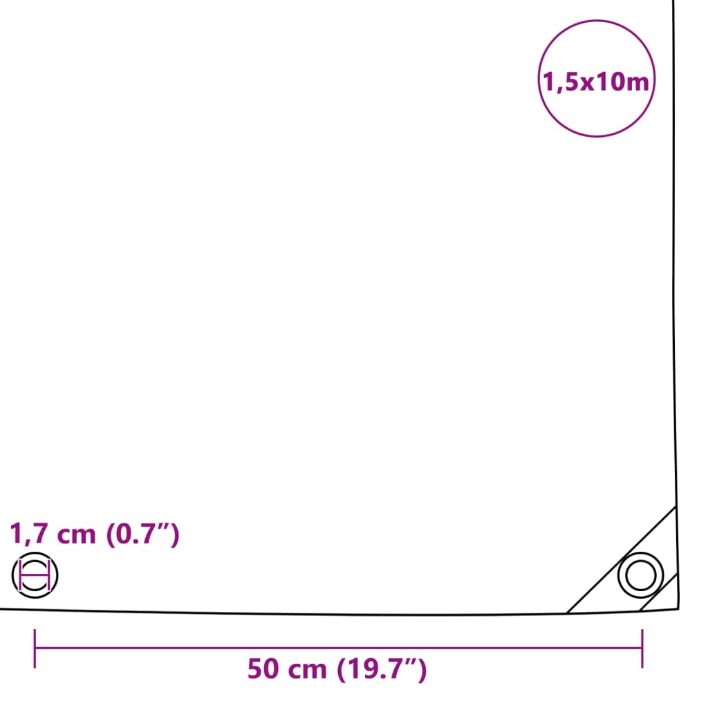 Μουσαμάς Πράσινος 1,5 x 10 μ. 650 γρ./μ.² - PAKOBAZAAR