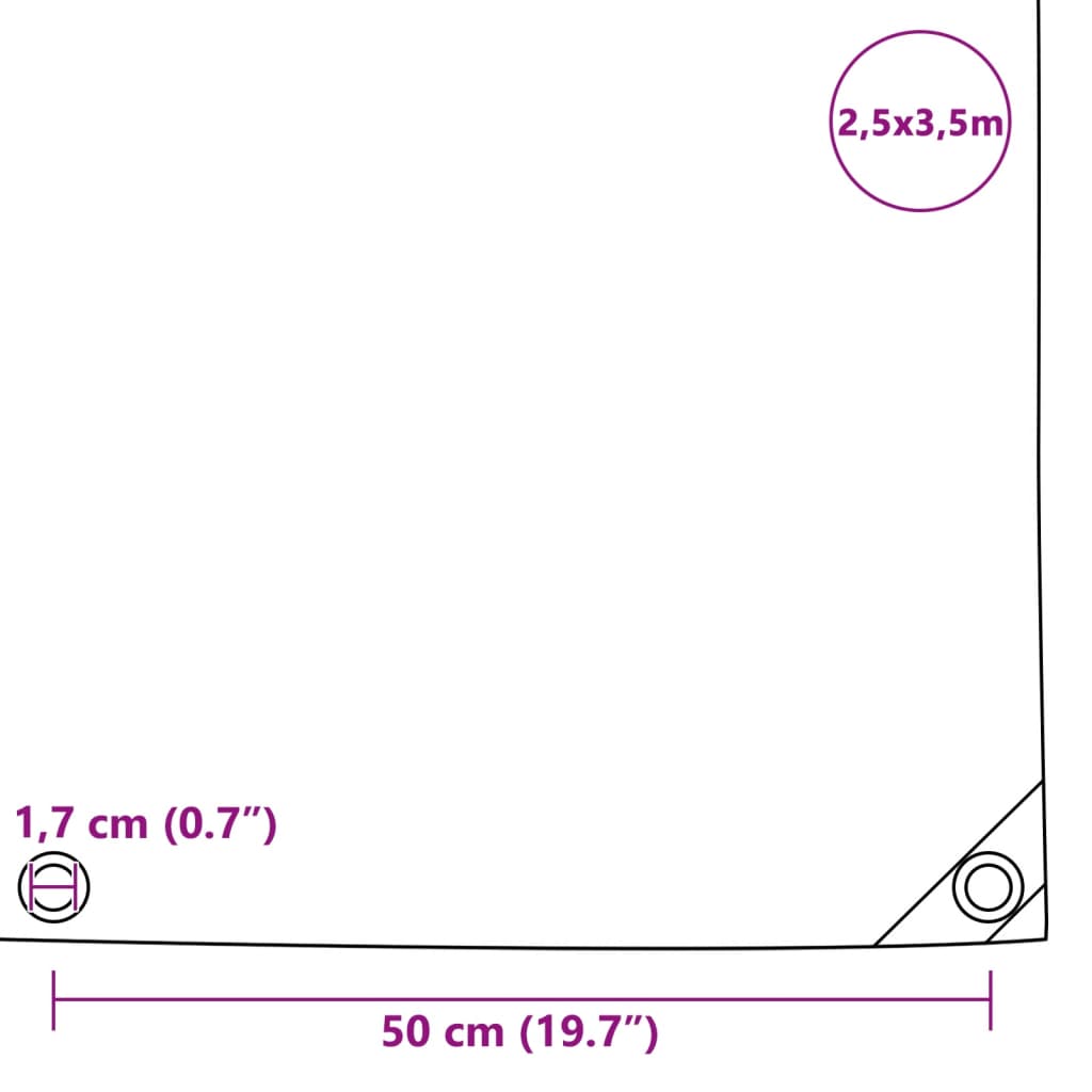 Μουσαμάς Πράσινος 2,5 x 3,5 μ. 650 γρ./μ.² - Pakobazaar