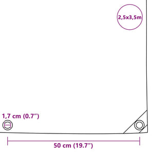 Μουσαμάς Λευκός 2,5 x 3,5 μ. 650 γρ./μ.² - PAKOBAZAAR