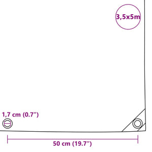 Μουσαμάς Λευκός 3,5 x 5 μ. 650 γρ./μ.² - PAKOBAZAAR