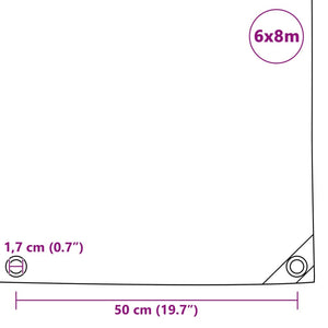 Μουσαμάς Λευκός 6 x 8 μ. 650 γρ./μ.² - PAKOBAZAAR