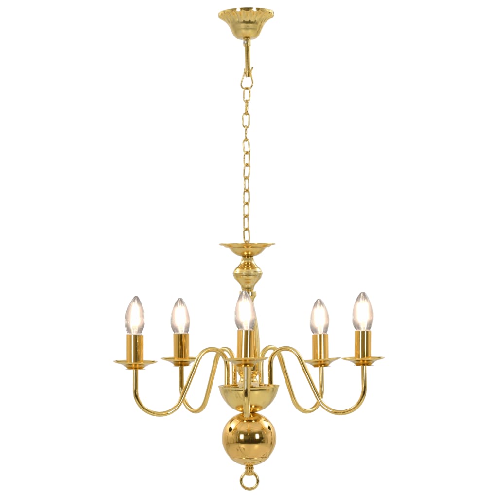 Πολυέλαιος Χρυσός 5 x E14 Λαμπτήρες - PAKOBAZAAR