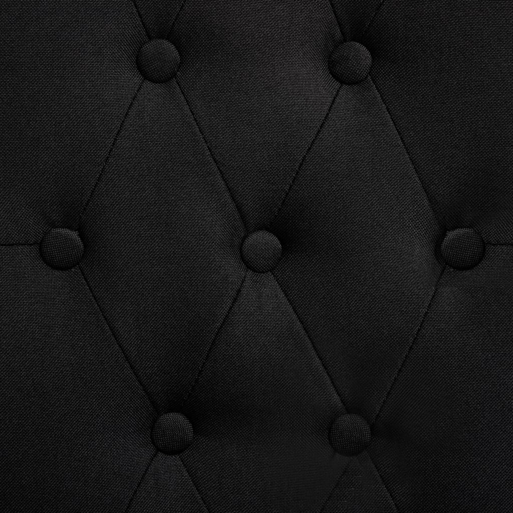 Καρέκλες Τραπεζαρίας 2 τεμ. Μαύρες Υφασμάτινες - PAKOBAZAAR