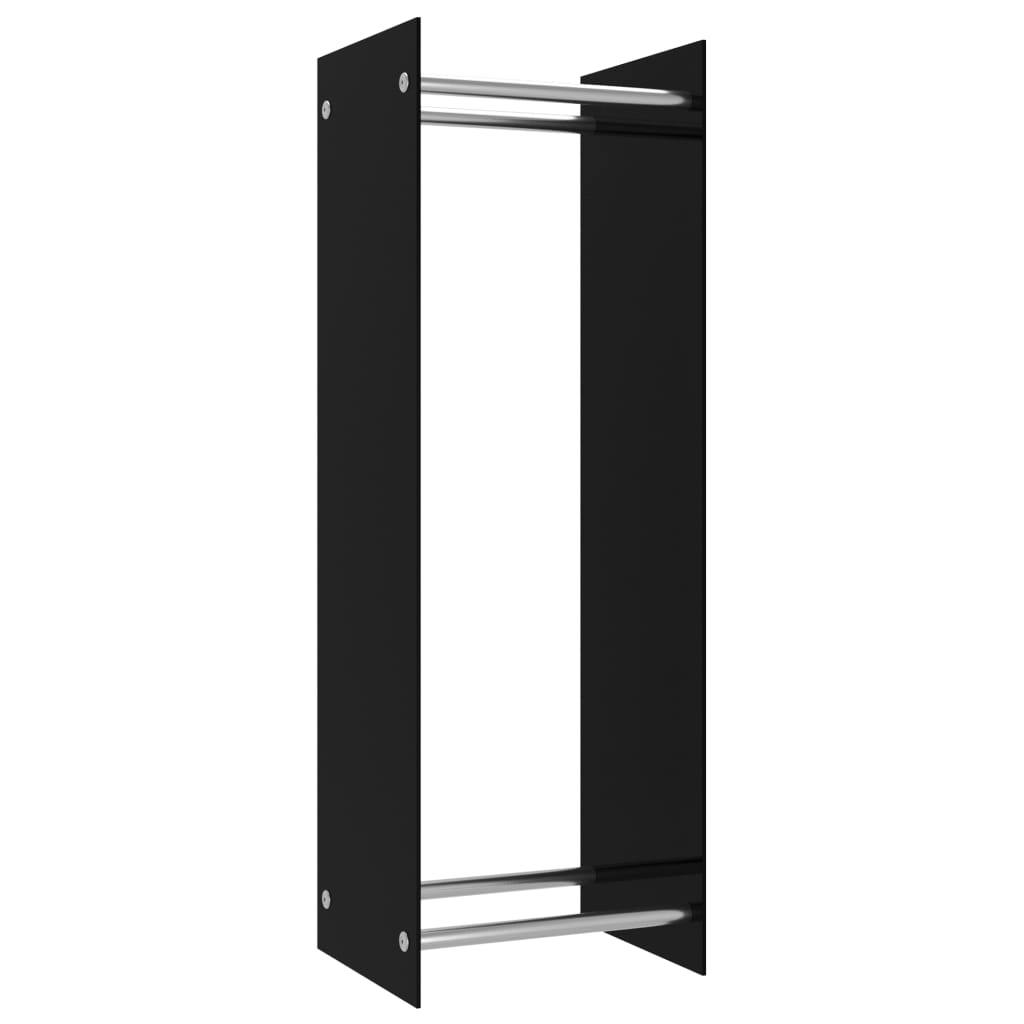 Ράφι Καυσόξυλων Μαύρο 40 x 35 x 120 εκ. Γυάλινο