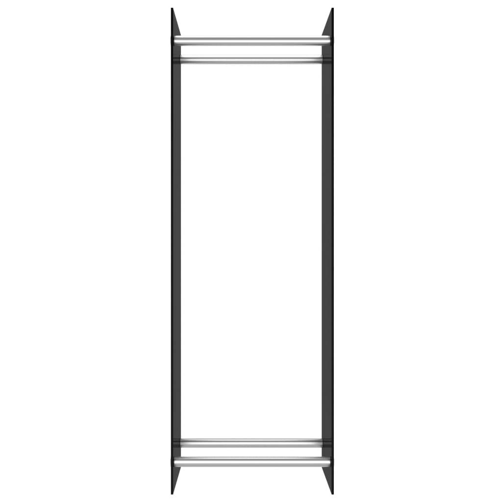 Ράφι Καυσόξυλων Μαύρο 40 x 35 x 120 εκ. Γυάλινο