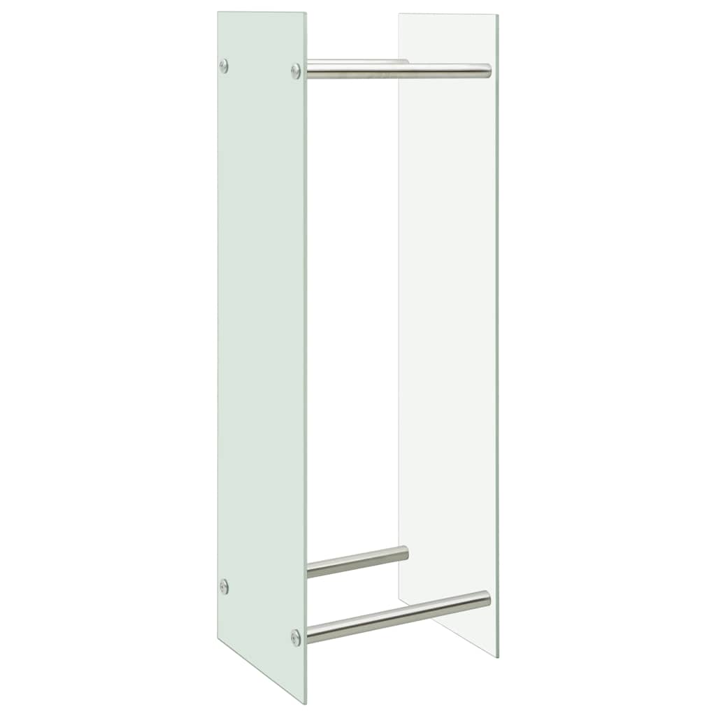 Ράφι Καυσόξυλων Λευκό 40 x 35 x 120 εκ. Γυάλινο
