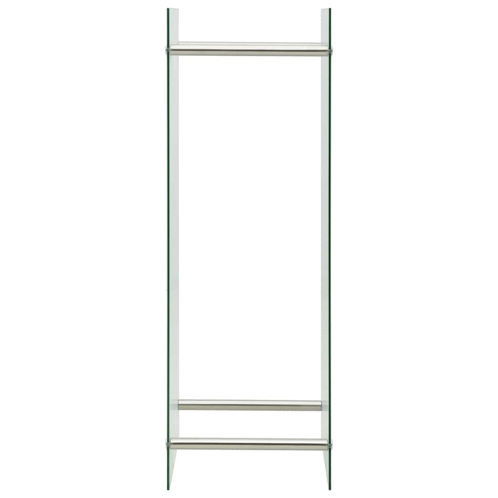 Ράφι Καυσόξυλων Λευκό 40 x 35 x 120 εκ. Γυάλινο