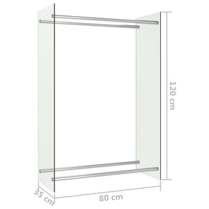 Ράφι Καυσόξυλων Διαφανές 80 x 35 x 120 εκ. Γυάλινο