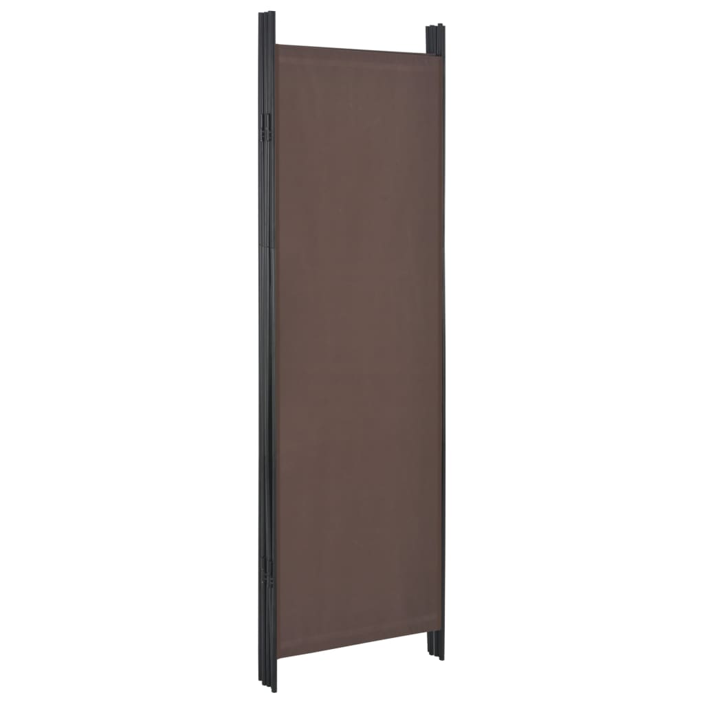 Διαχωριστικό Δωματίου με 5 Πάνελ Καφέ 250 x 180 εκ.