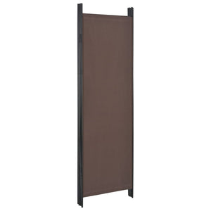 Διαχωριστικό Δωματίου με 5 Πάνελ Καφέ 250 x 180 εκ.