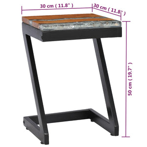 Τραπεζάκι Σαλονιού 30x30x50 εκ. Μασίφ Ξύλο Teak και Πολυρητίνη - PAKOBAZAAR