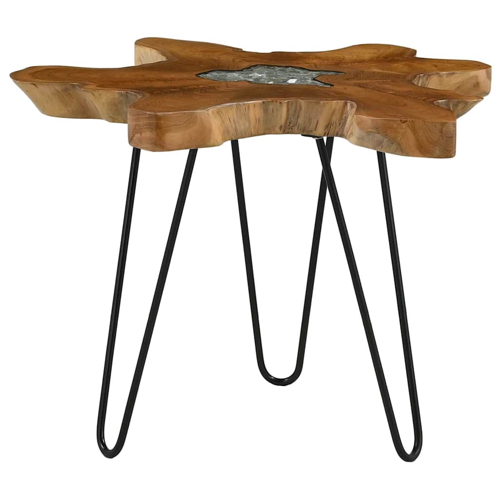 Τραπεζάκι Σαλονιού 70x45 εκ. από Μασίφ Ξύλο Teak / Συνθ. Ρητίνη - PAKOBAZAAR