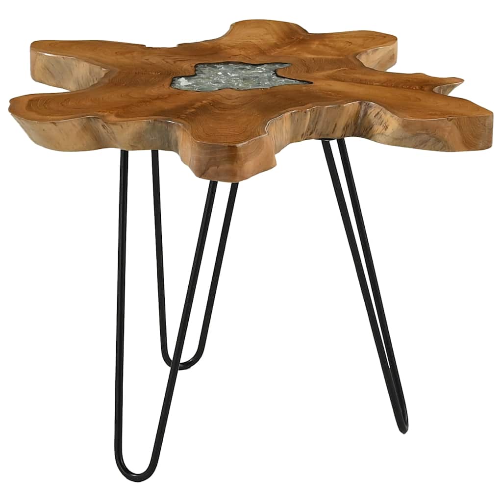 Τραπεζάκι Σαλονιού 70x45 εκ. από Μασίφ Ξύλο Teak / Συνθ. Ρητίνη - PAKOBAZAAR
