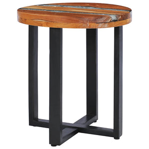 Τραπεζάκι Σαλονιού 40x45 εκ. από Μασίφ Ξύλο Teak / Συνθ. Ρητίνη - PAKOBAZAAR