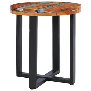 Τραπεζάκι Σαλονιού 40x45 εκ. από Μασίφ Ξύλο Teak / Συνθ. Ρητίνη - PAKOBAZAAR