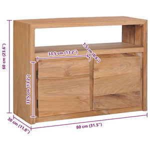 Ντουλάπι με Συρτάρια 80 x 30 x 60 εκ. από Μασίφ Ξύλο Teak - PAKOBAZAAR