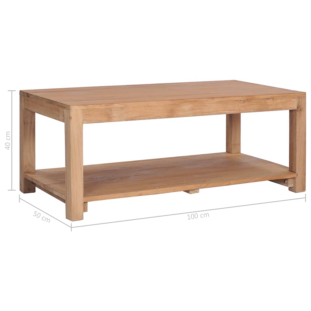Τραπεζάκι Σαλονιού 100 x 50 x 40 εκ. από Μασίφ Ξύλο Teak