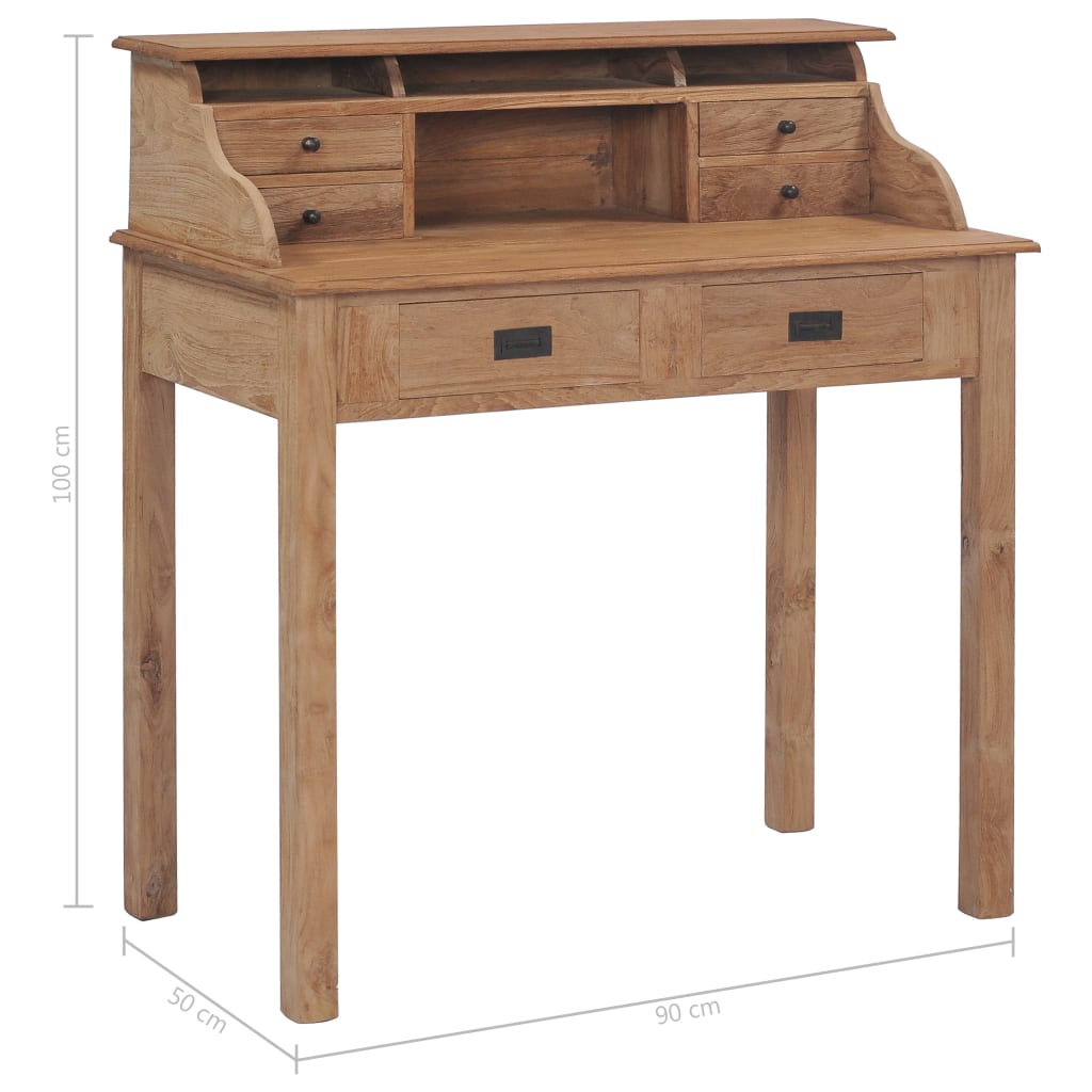 Γραφείο 90 x 50 x 100 εκ. από Μασίφ Ξύλο Teak - PAKOBAZAAR