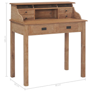 Γραφείο 90 x 50 x 100 εκ. από Μασίφ Ξύλο Teak - PAKOBAZAAR