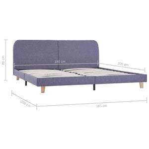 Πλαίσιο Κρεβατιού Ανοιχτό Γκρι 180 x 200 εκ. Υφασμάτινο - PAKOBAZAAR