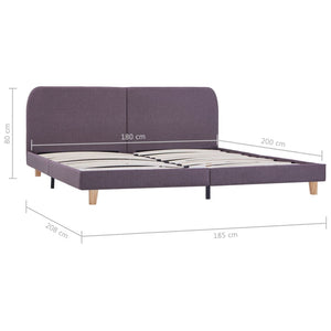 Πλαίσιο Κρεβατιού Χρώμα Taupe 180 x 200 εκ. Υφασμάτινο - PAKOBAZAAR