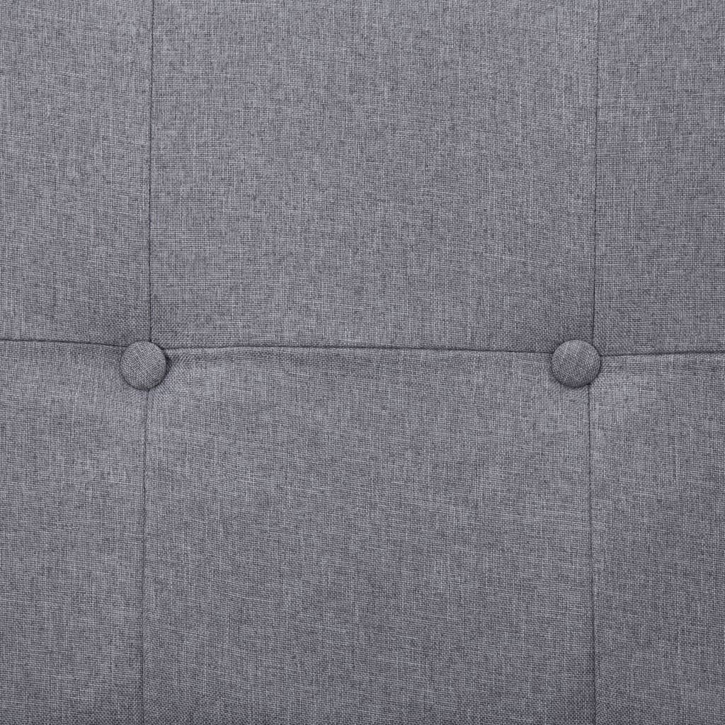 282217  Sofa Bed with Armrest Light Grey Polyester