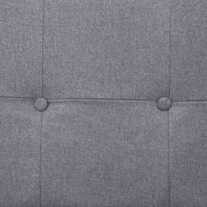 282217  Sofa Bed with Armrest Light Grey Polyester