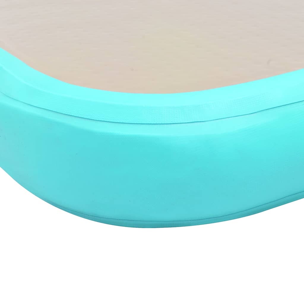 Στρώμα Ενόργανης Φουσκωτό Πράσινο 400x100x10 εκ PVC με Τρόμπα - Pakobazaar