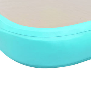 Στρώμα Ενόργανης Φουσκωτό Πράσινο 400x100x10 εκ PVC με Τρόμπα - Pakobazaar