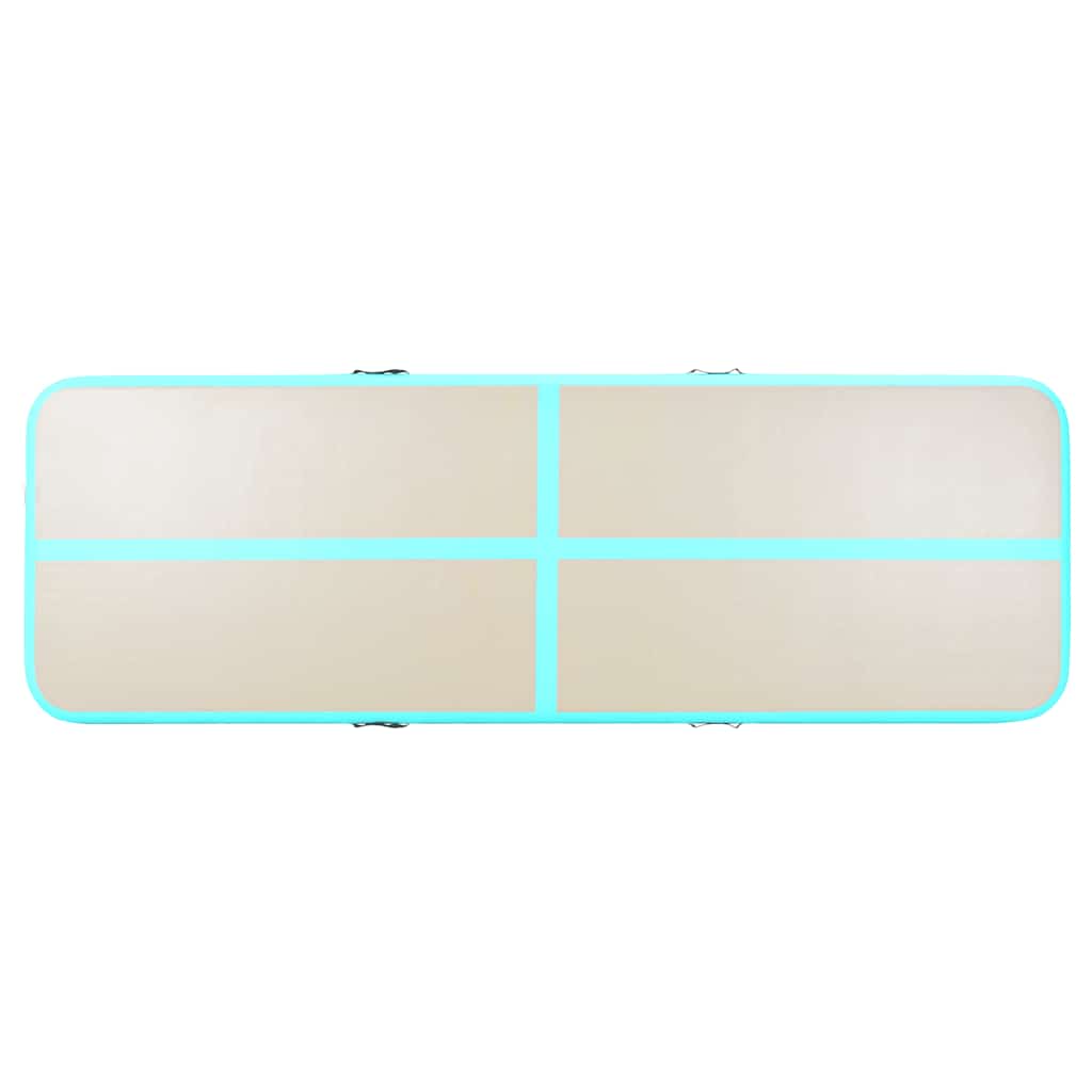 Στρώμα Ενόργανης Φουσκωτό Πράσινο 400x100x10 εκ PVC με Τρόμπα - Pakobazaar