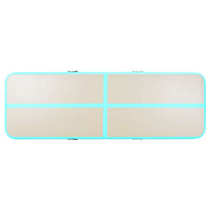 Στρώμα Ενόργανης Φουσκωτό Πράσινο 400x100x10 εκ PVC με Τρόμπα - Pakobazaar