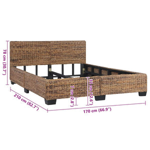 Πλαίσιο Κρεβατιού 160 x 200 εκ. από Φυσικό Ρατάν