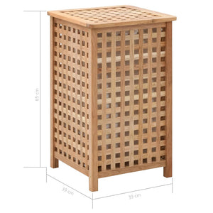Καλάθι Απλύτων 39 x 39 x 65 εκ. από Μασίφ Ξύλο Καρυδιάς - PAKOBAZAAR