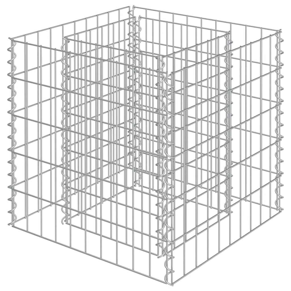 Συρματοκιβώτιο-Γλάστρα Υπερυψωμένη 50x50x50 εκ. Γαλβ. Χάλυβας - PAKOBAZAAR