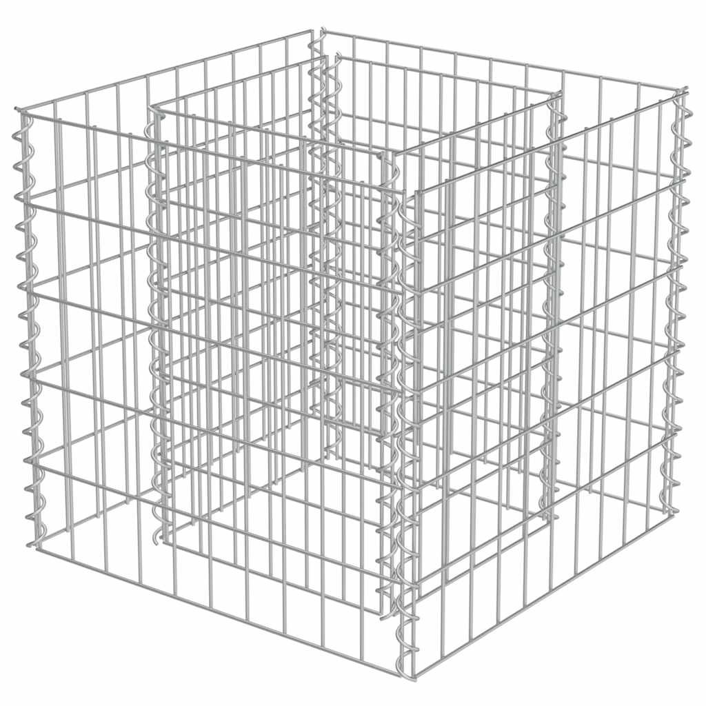 Συρματοκιβώτιο-Γλάστρα Υπερυψωμένη 50x50x50 εκ. Γαλβ. Χάλυβας - PAKOBAZAAR