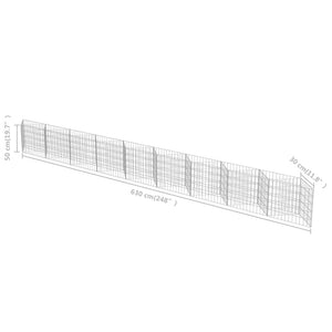 Συρματοκιβώτιο Τοίχος 630x30x50 εκ. από Γαλβανισμένο Χάλυβα - PAKOBAZAAR