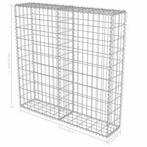 Συρματοκιβώτιο Τοίχος 100x20x100 εκ. Γαλβαν.Χάλυβας + Καλύμματα - PAKOBAZAAR